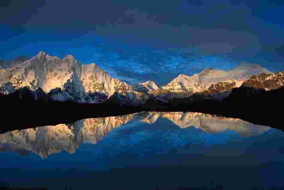 The Himalaya mountain range began taking shape around 60 million years ago. Home to the world's highest peaks, including Mount Everest, these mountains are made from deep water marine shale consisting of gneiss, slate and sand stone.Credit: Colin Monteath/Getty