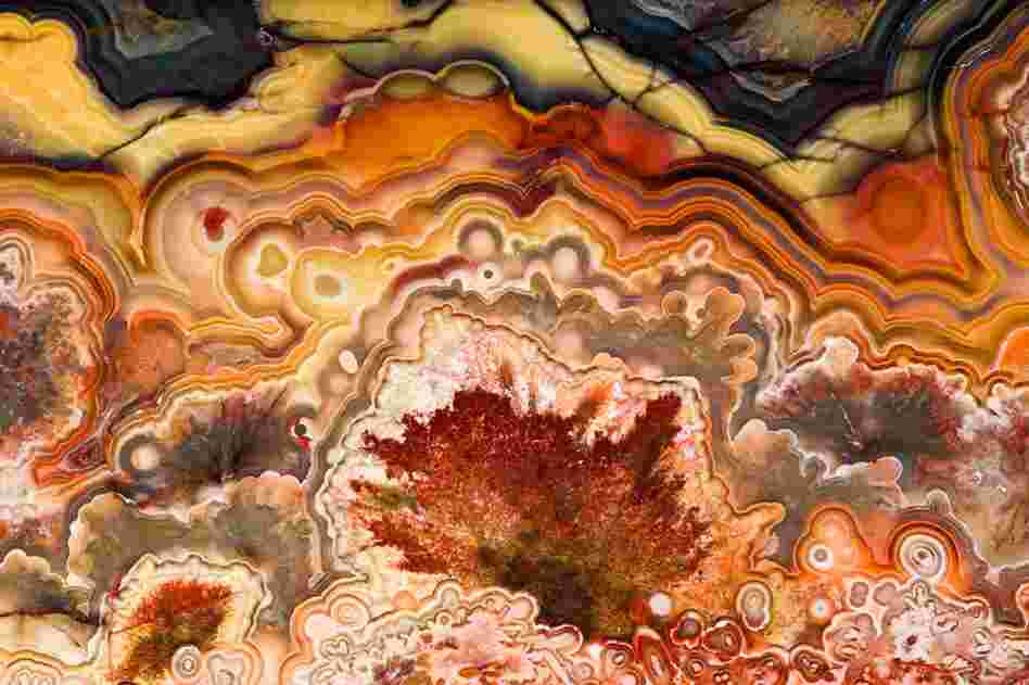 Called "Crazy Lace", this agate rock found in Mexico is a type of quartz infused with iron and aluminum.Credit: Danita Delimont/Getty