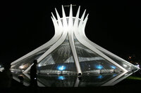 Brasilia's Cathedral was inaugurated in 1960. The capital moved from Rio de Janeiro to the newly created Brasilia in 1960.