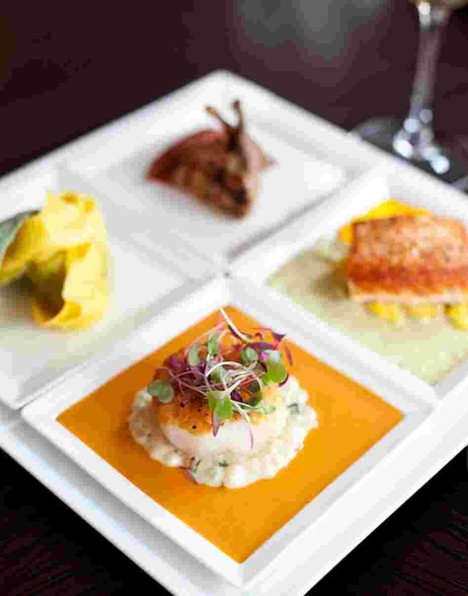 Seared Diver Caught Scallop, part of Kora Restaurant's 12-item tasting menu 