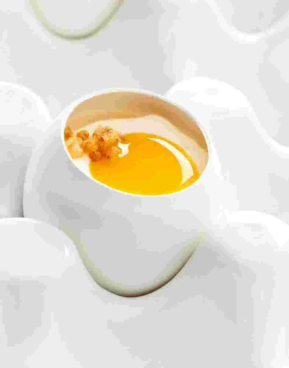 Tortilla ("new way EGG") for celebrity chef Jose Andres with Ridgewells Catering 