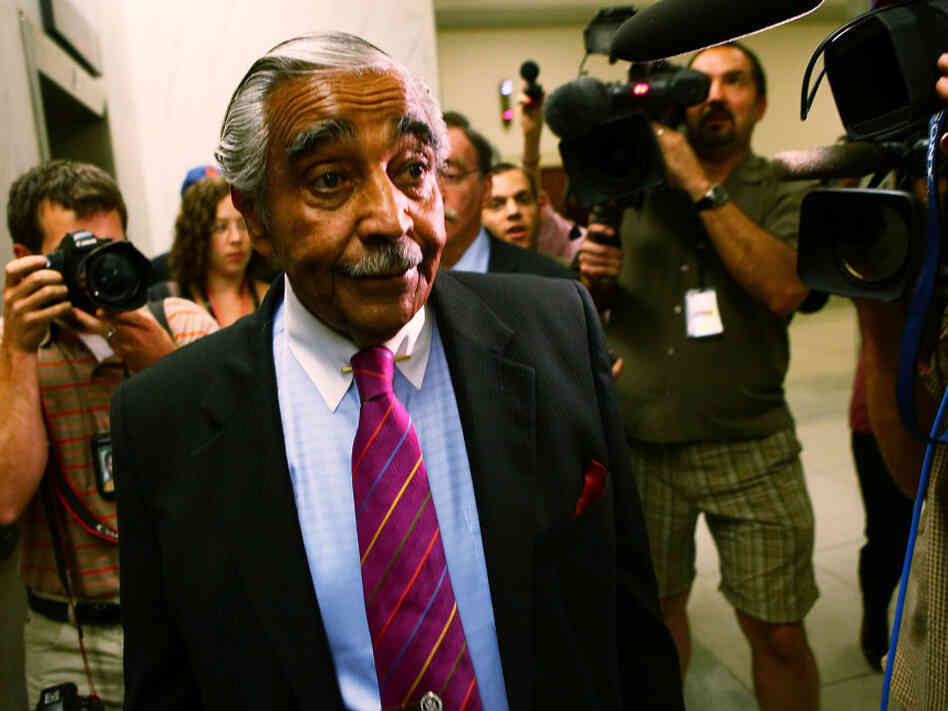 Charles Rangel surrounded by the media Charles Rangel surrounded by the media