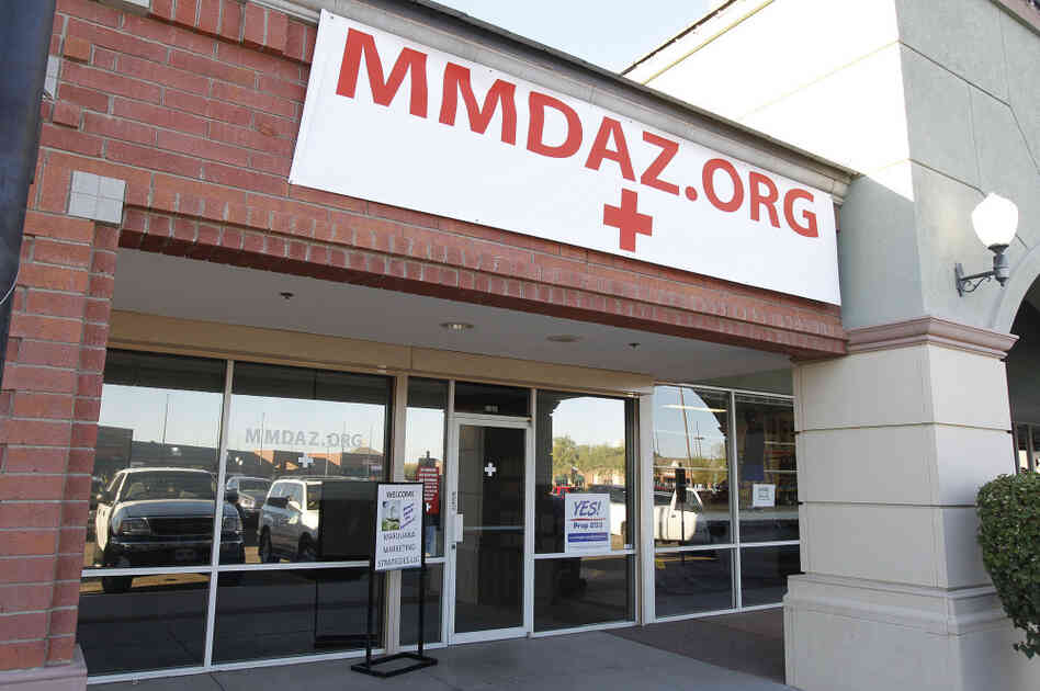 The storefront of the Medical Marijuana Dispensary that hopes to win approval from Arizona health of The storefront of the Medical Marijuana Dispensary that hopes to win approval from Arizona health of