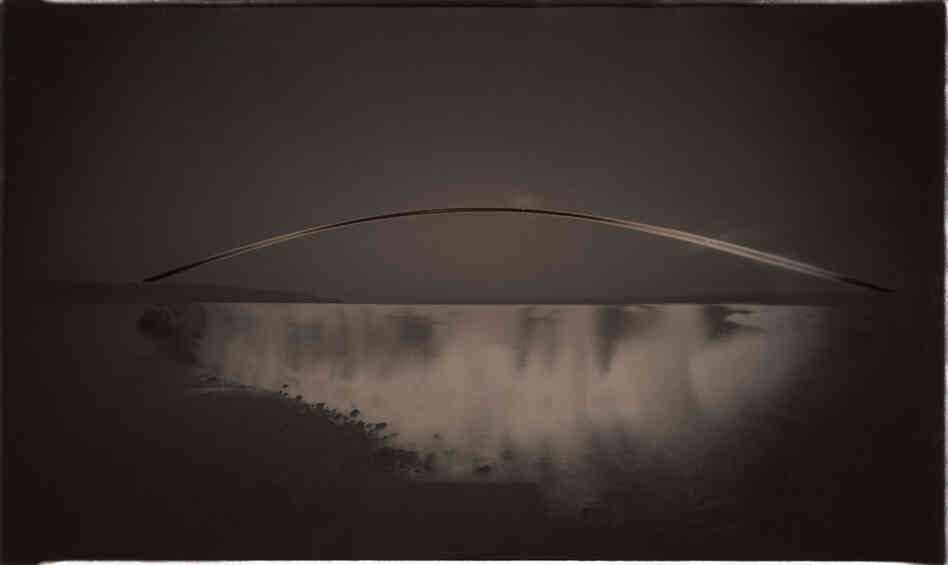 Sunburned GSP#389 (Puget Sound, WA/full day), 2009. 12"x20" unique gelatin silver paper negative.