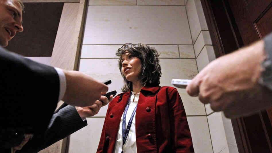 Kristi Noem talks with the media on Capitol Hill. Kristi Noem talks with the media on Capitol Hill.