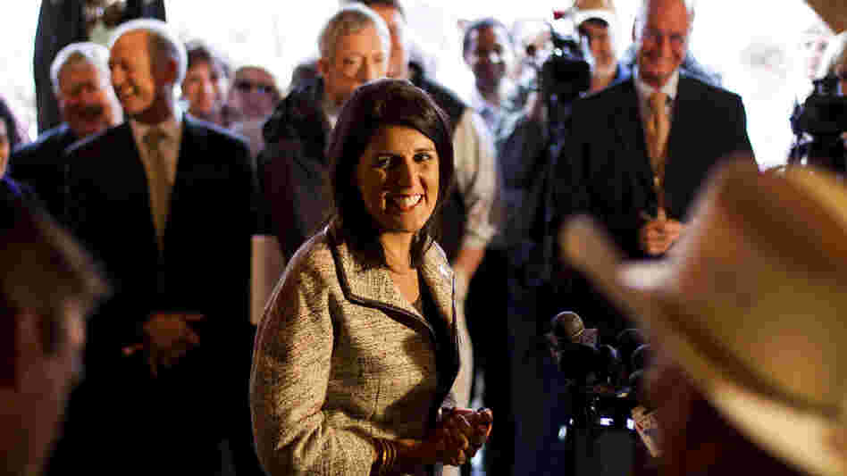 Gov.-elect Nikki Haley greets voters in Lexington, S.C. Gov.-elect Nikki Haley greets voters in Lexington, S.C.