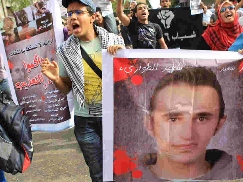 Egyptian youths demonstrate against the death of Khaled Said, allegedly at the hands of police Egyptian youths demonstrate against the death of Khaled Said, allegedly at the hands of police
