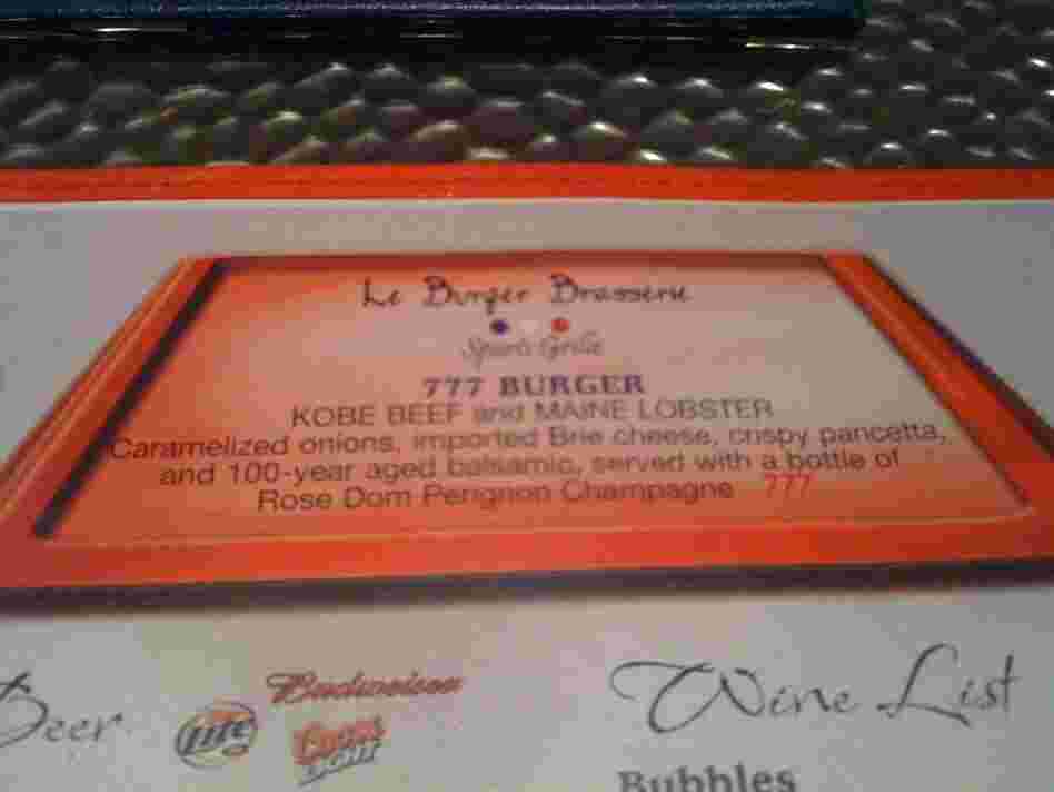 The menu. The menu.