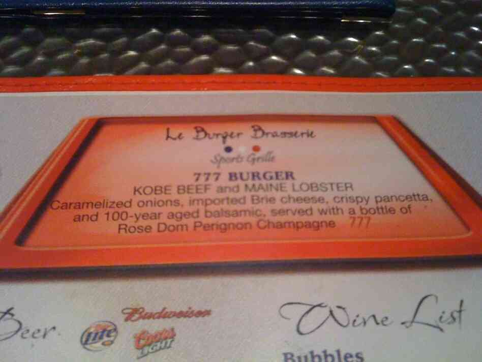 The menu. The menu.