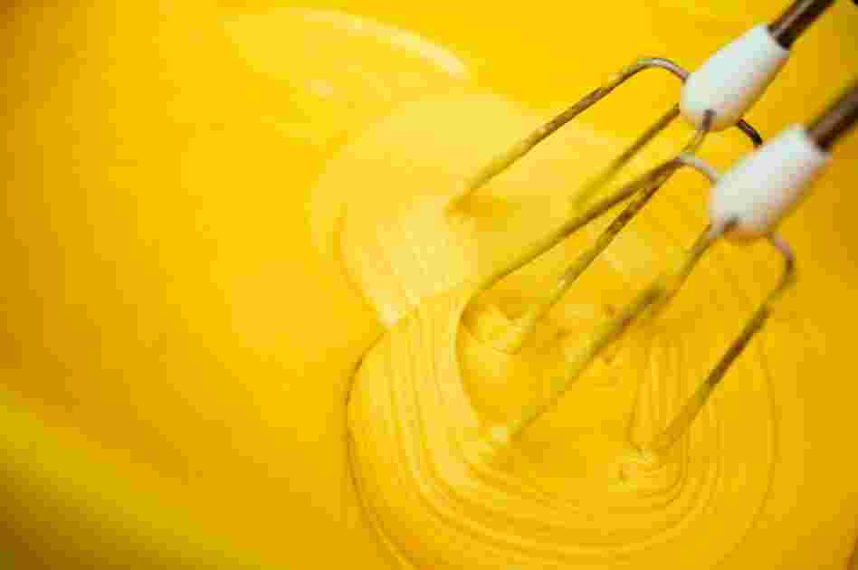 Creaming butter with an electric mixer Creaming butter with an electric mixer