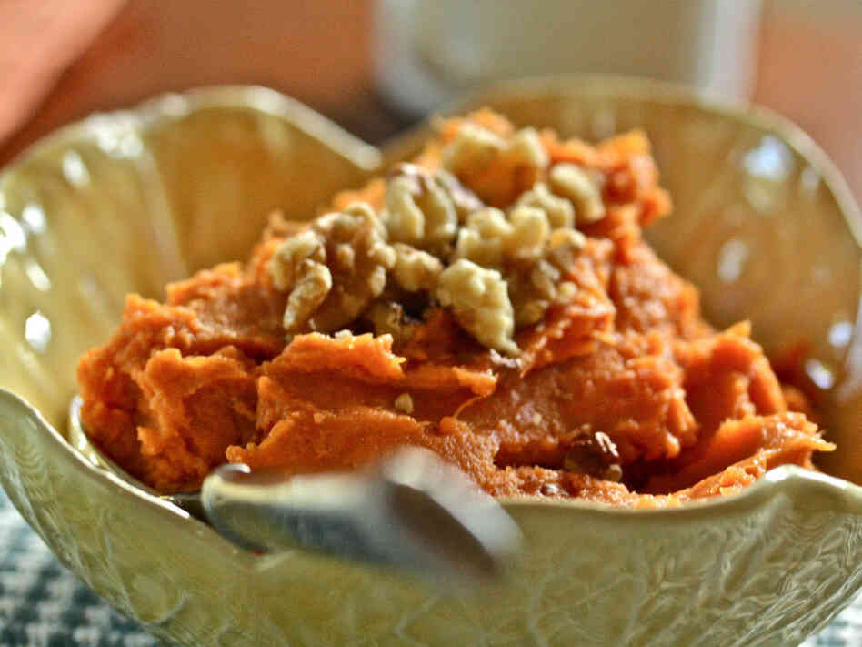Sweet Potato Mash With Sesame Oil And Toasted Walnuts Sweet Potato Mash With Sesame Oil And Toasted Walnuts