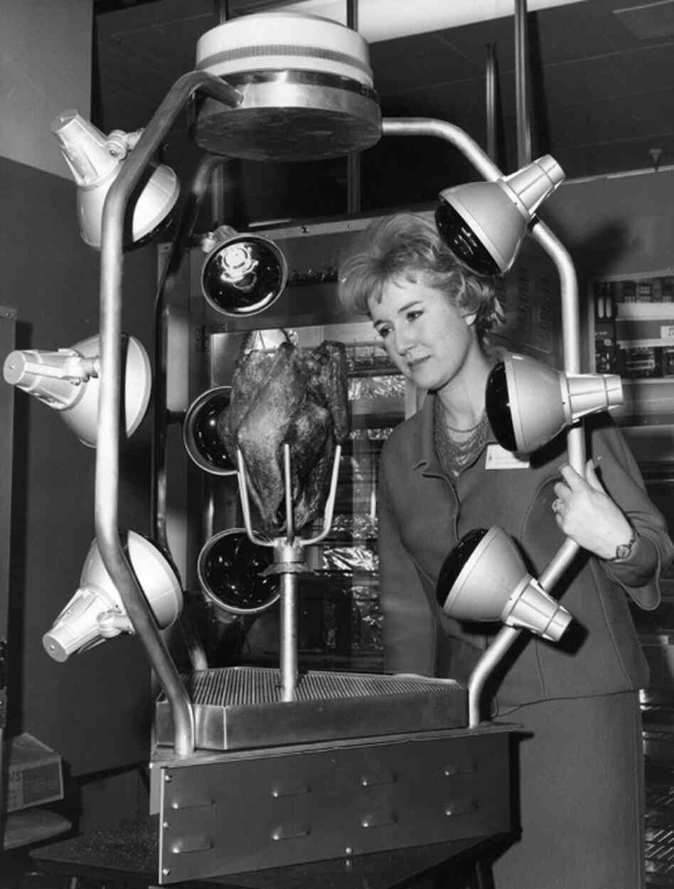 Here's one way to cook your Thanksgiving turkey: The 'Barbecue King' infrared cooking unit, on show at the United States Trade Centre catering equipment exhibition in London. 