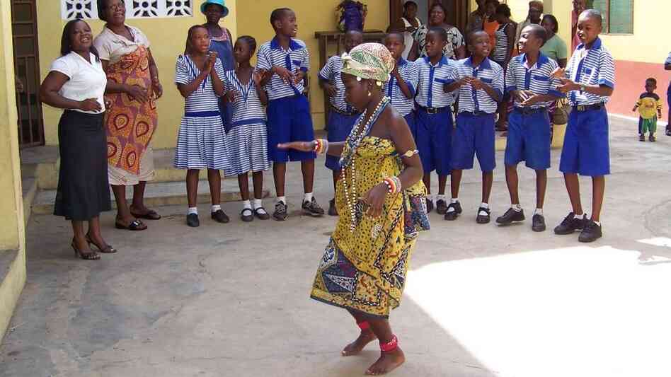 Students at King David School in Teshie, Accra, Ghana perform a dance. Students at King David School in Teshie, Accra, Ghana perform a dance.