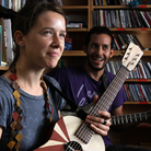 Arone Dyer and Aron Sanchez of Buke and Gass perform a Tiny Deck Concert at the NPR Music offices. Arone Dyer and Aron Sanchez of Buke and Gass perform a Tiny Deck Concert at the NPR Music offices.