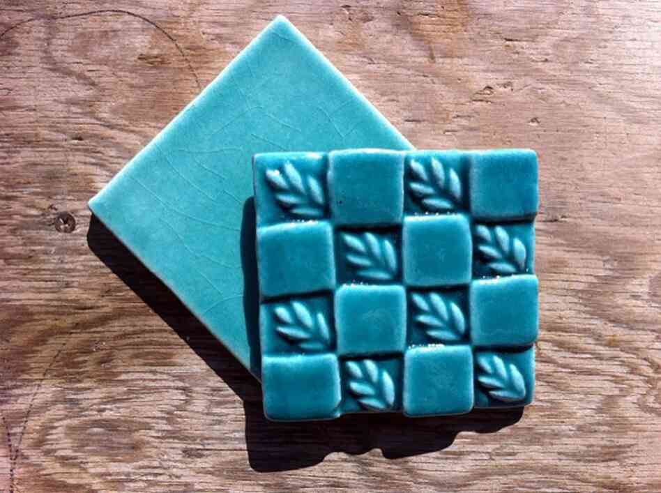 The finished tiles are used in buildings all over the world — such as the Atlanta Botanical Gardens and the Whole Foods in Huntington Beach, Calif.