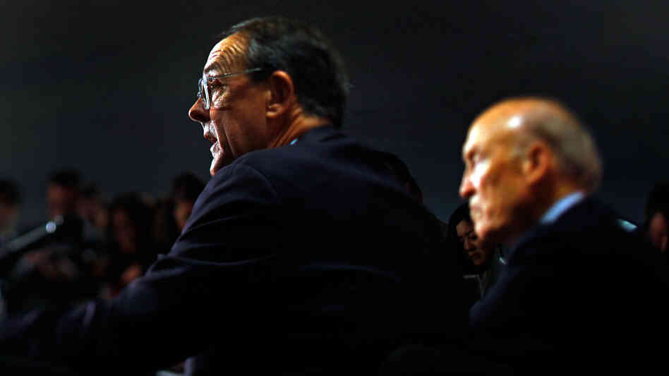 Erskine Bowles and Alan Simpson spoke with reporters Tuesday. Erskine Bowles and Alan Simpson spoke with reporters Tuesday.