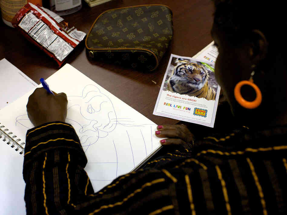 Lois Curtis is an avid drawer. Lois Curtis is an avid drawer.