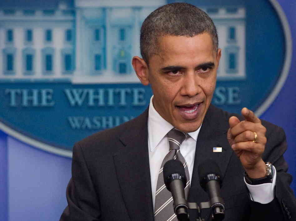 President Obama makes a point during his news conference. President Obama makes a point during his news conference.