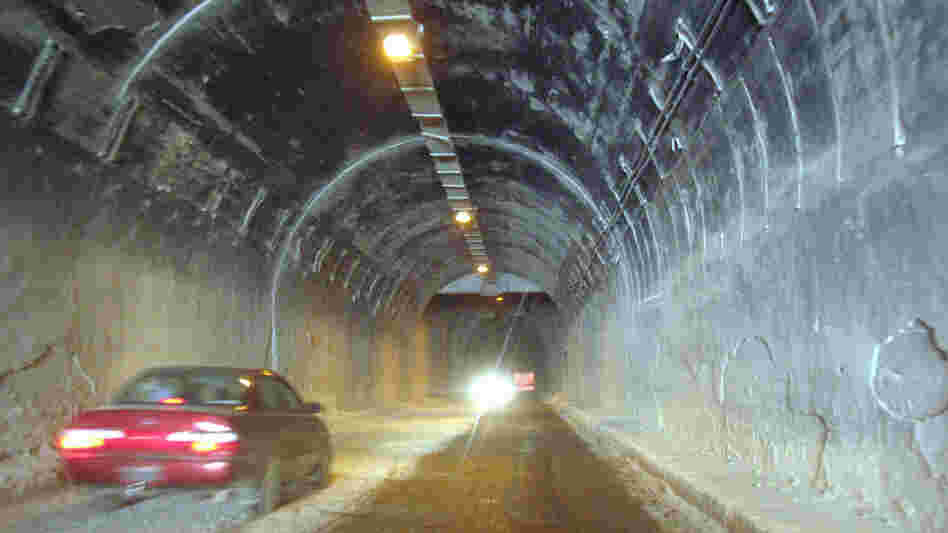 Inside the Salang Tunnel in northern Afghanistan. Inside the Salang Tunnel in northern Afghanistan.