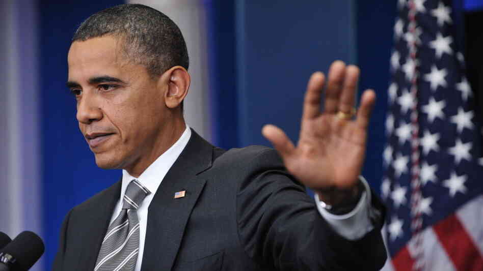 US President Barack Obama speaks during US President Barack Obama speaks during