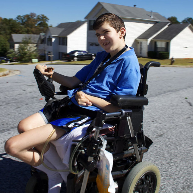 Mathew Harp in his Atlanta neighborhood.