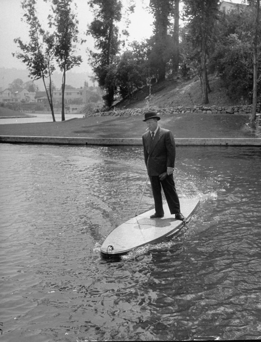 Thanks to Hollywood inventor Joe Gilpin, you can now surf fully clothed! 