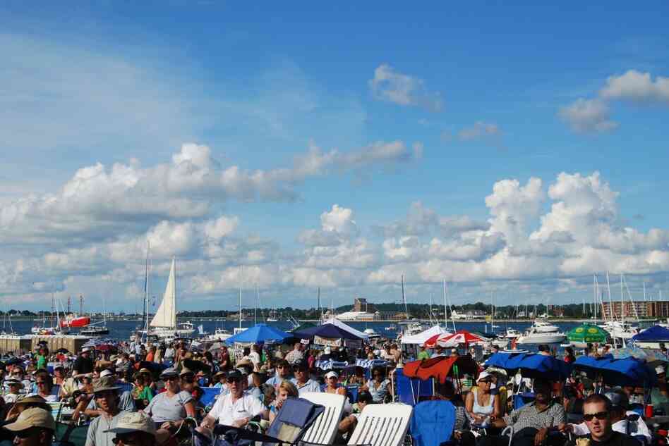 Boats at the Newport Jazz Festival. Boats at the Newport Jazz Festival.