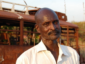 Chol Deng Chol is head of the trader’s association in the Abyei market. Chol Deng Chol is head of the trader’s association in the Abyei market.