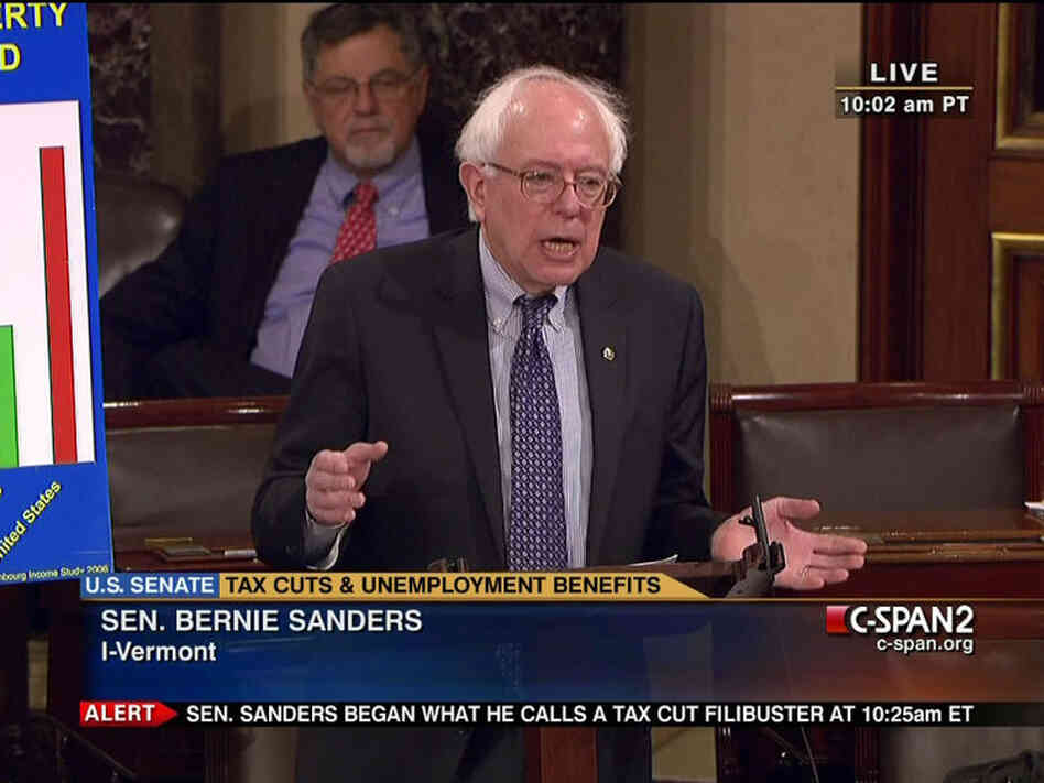 Screengrab image of Sen. Bernard Sanders, I-VT; Dec. 10, 2010. Screengrab image of Sen. Bernard Sanders, I-VT; Dec. 10, 2010.