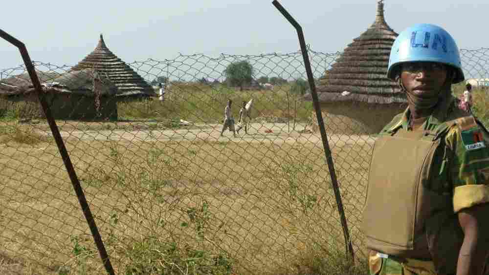 A U.N. peacekeeper stands guard in Abyei last month. A U.N. peacekeeper stands guard in Abyei last month.