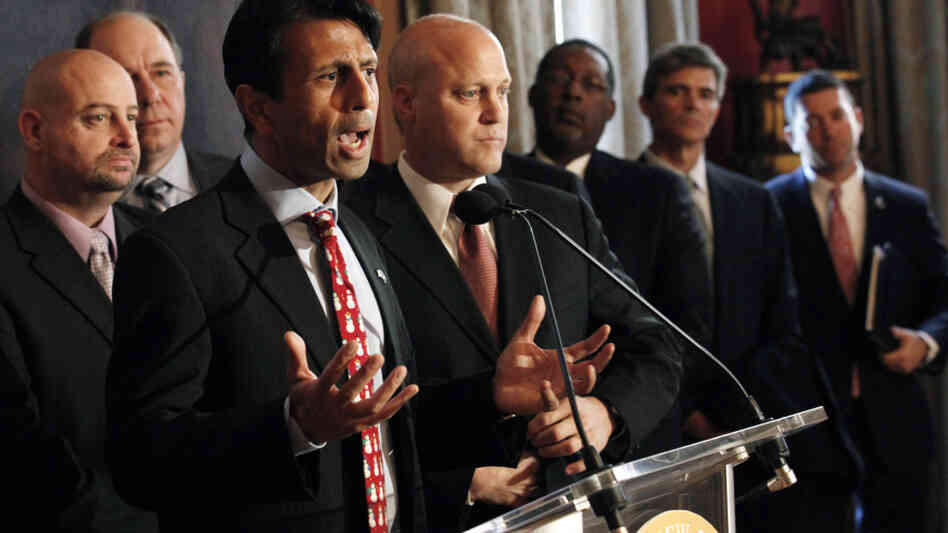 Bobby Jindal, Mitch Landrieu Bobby Jindal, Mitch Landrieu