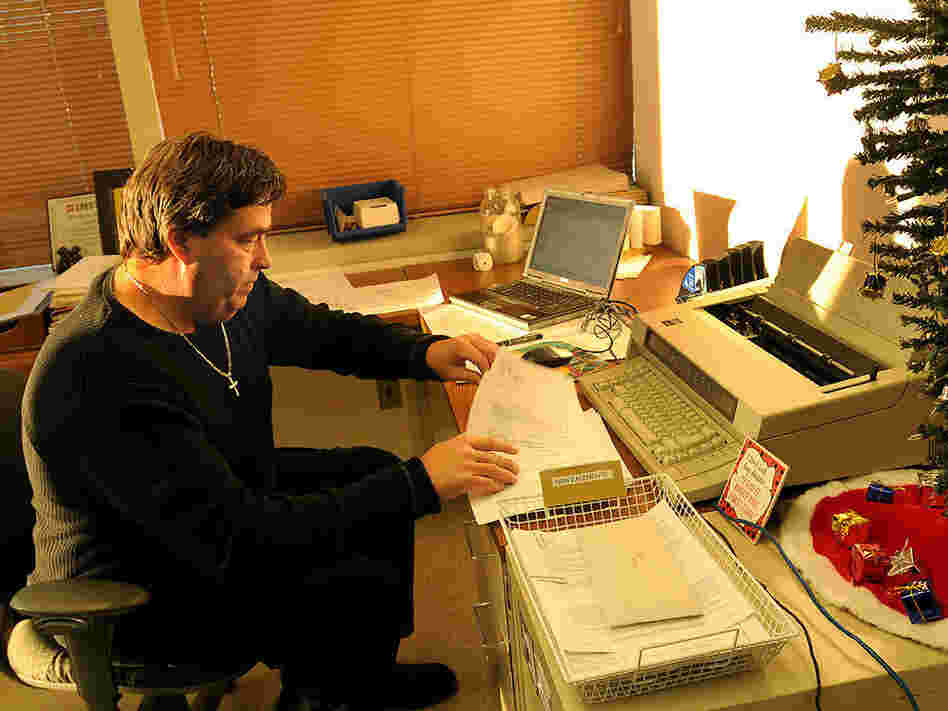 Gene Jones at his office at American Electric Power in Beckley, W.Va.