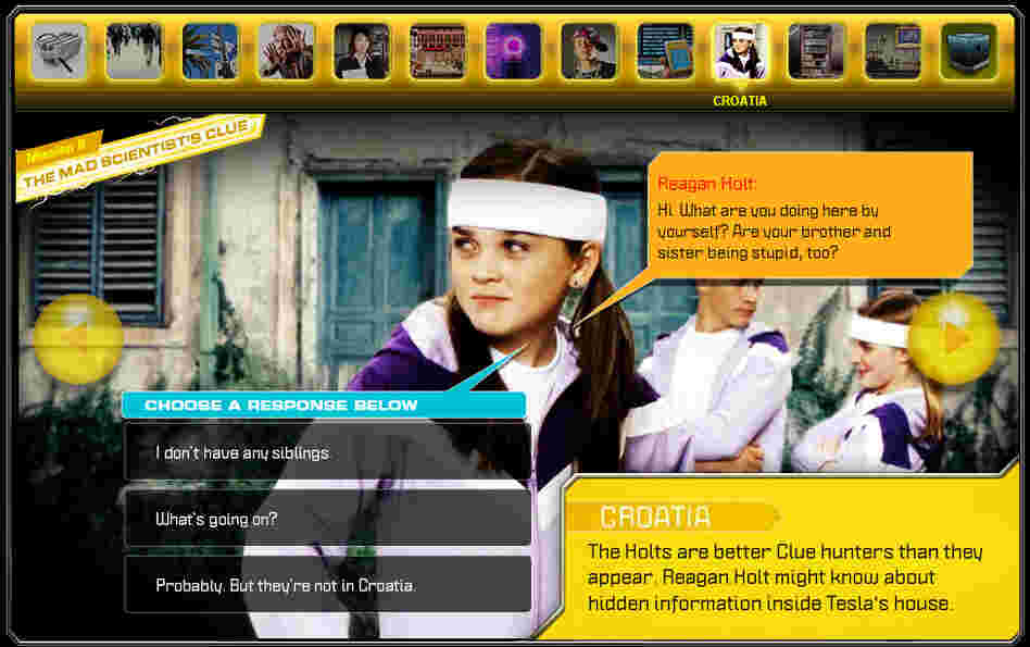 Screen from '39 Clues' Screen from '39 Clues'
