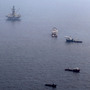 The Development Driller III platform tries to drill relief well near where Deepwater Horizon sank. The Development Driller III platform tries to drill relief well near where Deepwater Horizon sank.