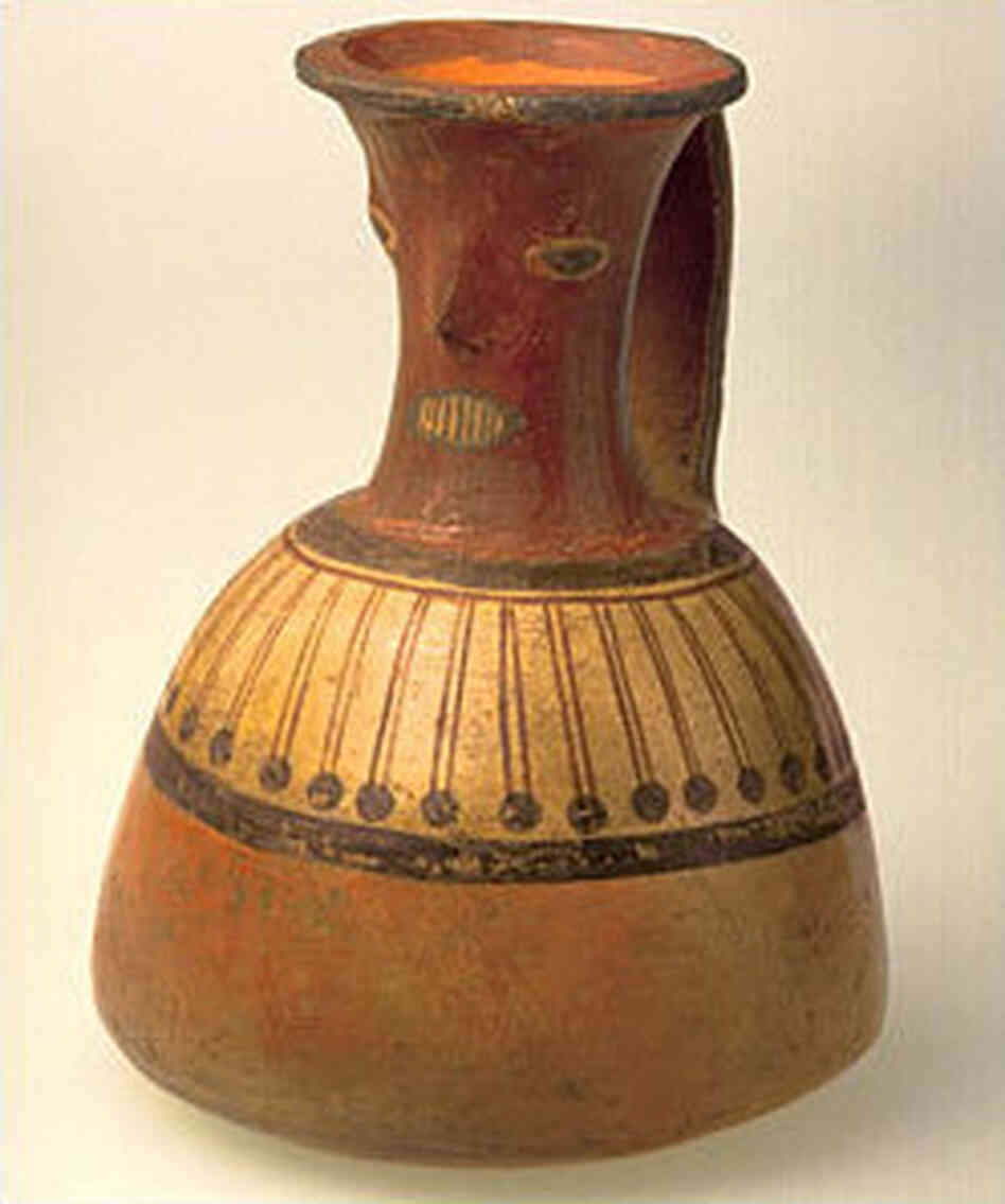 A small aryballos -- a pottery form generally used to carry oils or perfumes -- is one of the artifacts Yale University is returning to Peru. A small aryballos -- a pottery form generally used to carry oils or perfumes -- is one of the artifacts Yale University is returning to Peru.