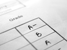 A column of letter grades. A column of letter grades.