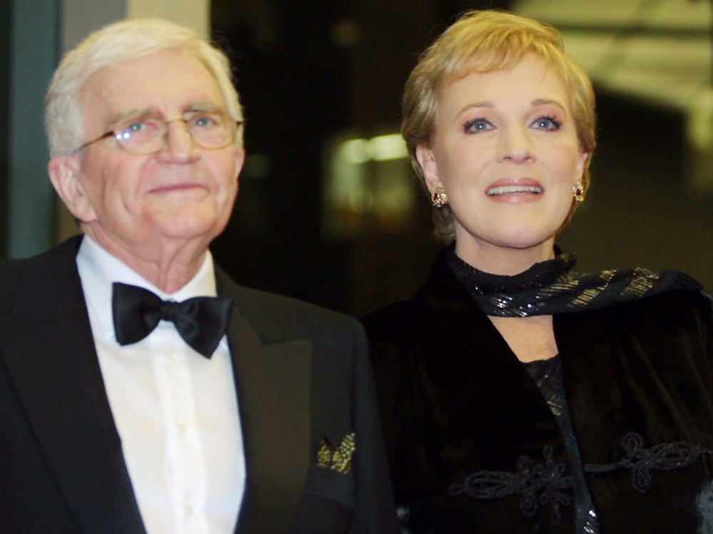 Director Blake Edwards and his wife, actress Julie Andrews, on Dec. 1, 2001.