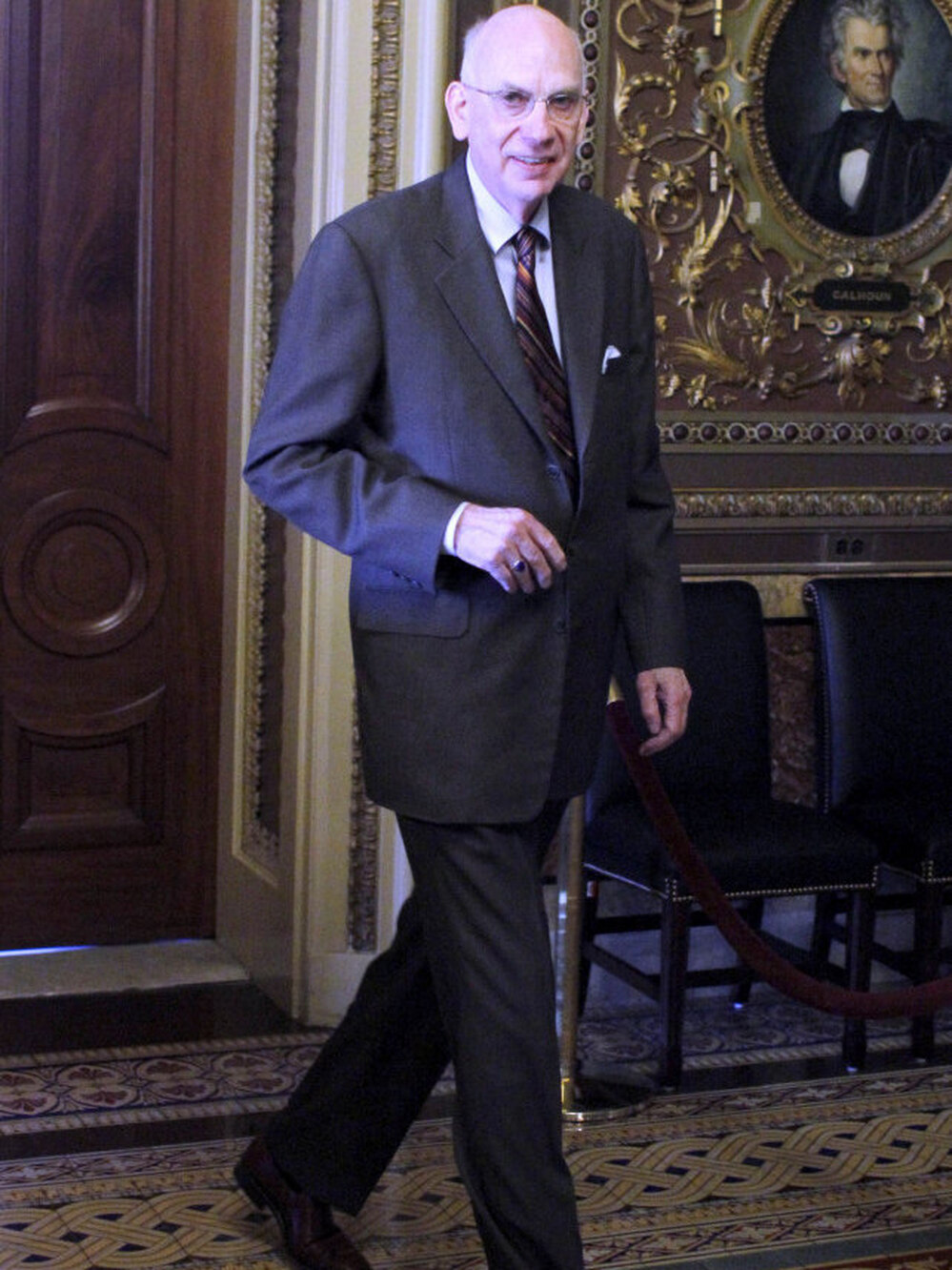 Sen. Robert Bennett, R-Utah, walks to the Senate floor, Dec. 7, 2010. 
