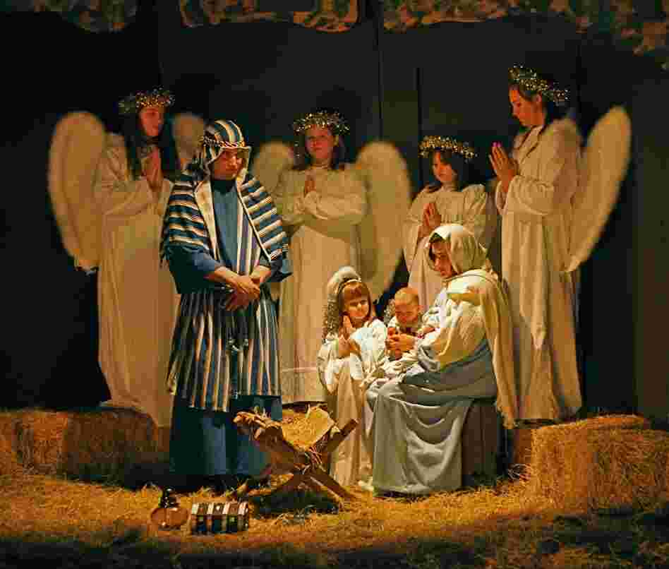 Christmas pageant staged by the First United Methodist Church in Johnson City,  Texas.
