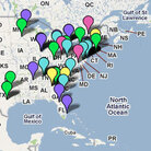 A map of the top albums in the All Songs Considered listener poll. A map of the top albums in the All Songs Considered listener poll.