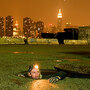 Steve Duncan emerges from a manhole in New York City. Steve Duncan emerges from a manhole in New York City.