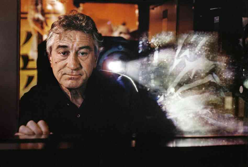 Actor Robert De Niro in his screening room in New York City