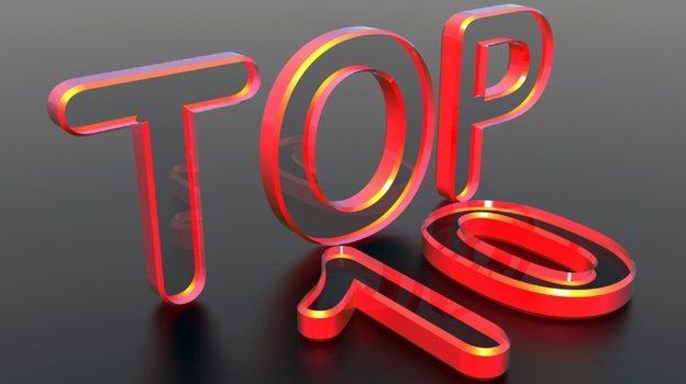 Computer generated image with text TOP 10