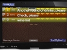 A TextMyFood servers' instruction screen shows pending requests sent via text message from customers. A TextMyFood servers' instruction screen shows pending requests sent via text message from customers.