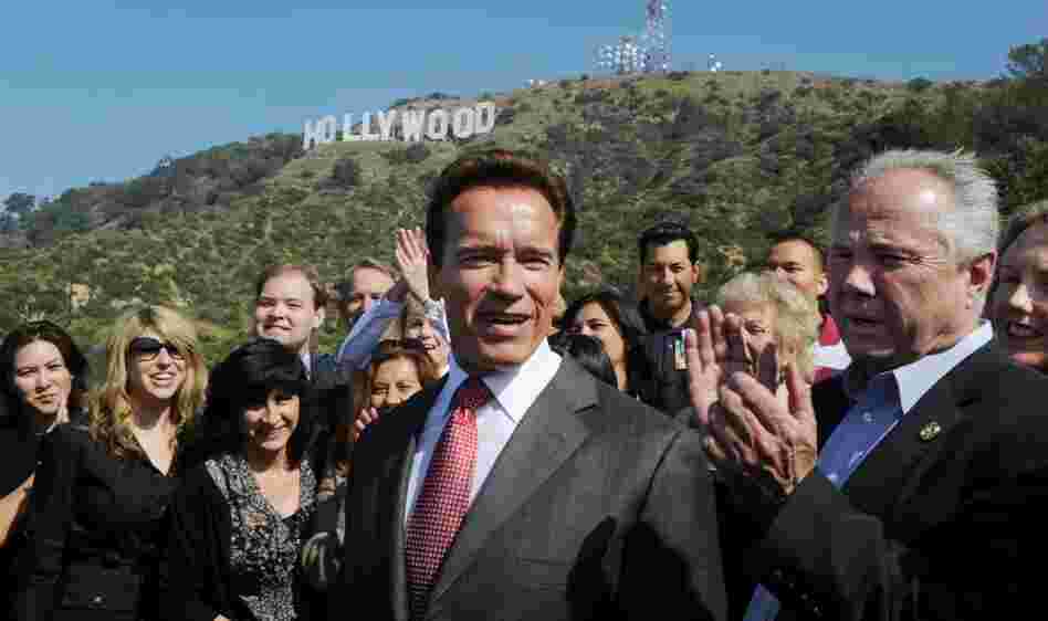 While Schwarzenegger isn't getting a Hollywood ending to his time as governor, he can be credited with helping to rescue the famous "Hollywood" sign from encroaching development. 