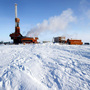 The drilling operation at the Doyon Rig 19 at the Conoco-Phillips Carbon location in the National Petroleum Reserve, Alaska, is shown in an undated file photo.