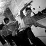 Students participate in a team-building activity. These 13- and 14-year-olds are  vulnerable to gangs and have already been exposed to violence. Fifteen students who  attend Chicago Public Schools have died by gunfire this school year.