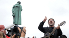 Russian rock singer Yuri Shevchuk performs at the protest rally in central Moscow on August 22, 2010. Russian rock singer Yuri Shevchuk performs at the protest rally in central Moscow on August 22, 2010.