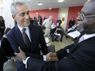 Chicago mayoral candidate Rahm Emanuel after a news conference at the Better Boys Foundation, Tuesday, Jan. 4, 2011. Chicago mayoral candidate Rahm Emanuel after a news conference at the Better Boys Foundation, Tuesday, Jan. 4, 2011.
