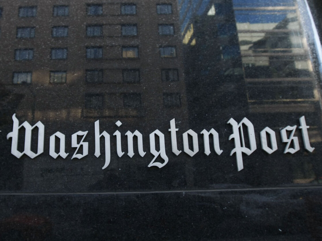 A 'Washington Post' sign